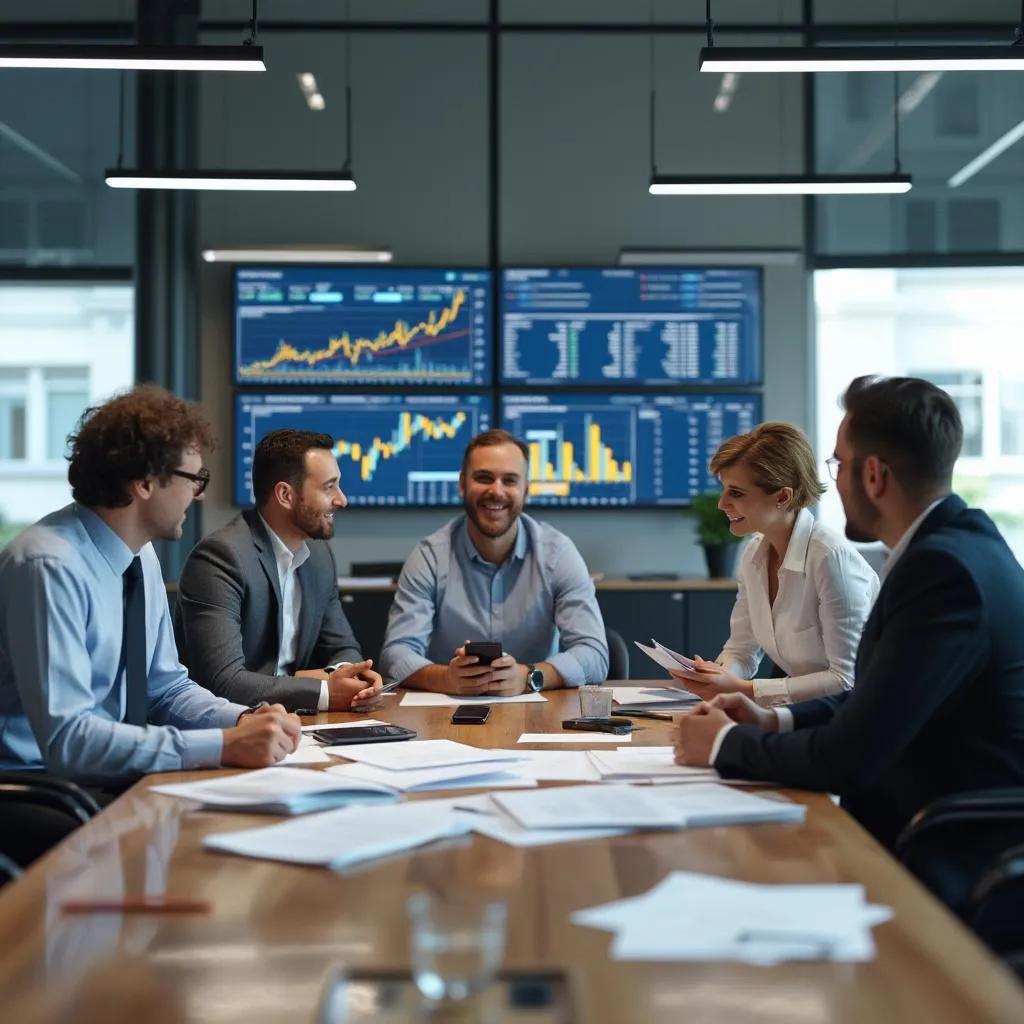 Equipo de FinConsult en reunión estratégica